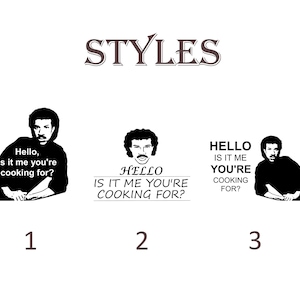 Lionel Richie Hello, Is It Me You're Cooking For Engraved chopping board, Cheese board, Cutting board Lionel Richie image 4