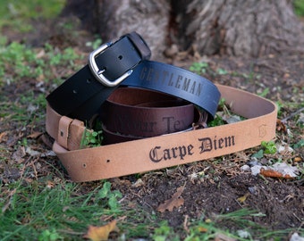 Name Belt, Personalized Leather Belt, Valentine's day Gift, Custom Gifts for Men, Gift for him, Personalized Belt, Engraved Belt