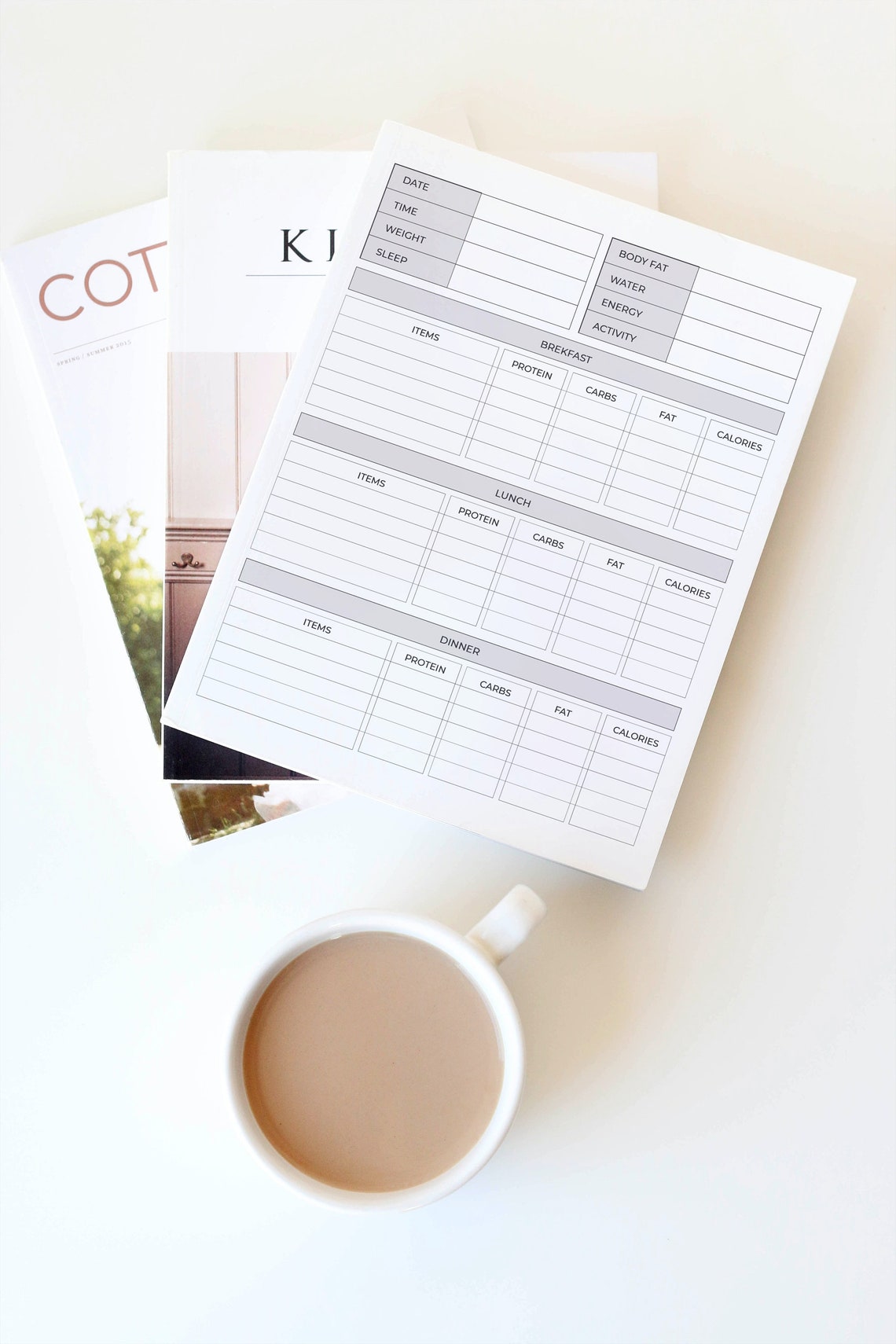 Printable Nutrition Tracker - Etsy