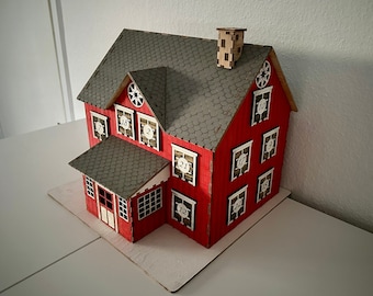 Digital Download - Advent Calendar House in Scandinavian Style Sweden Norway Laser Cutting DIY Plywood