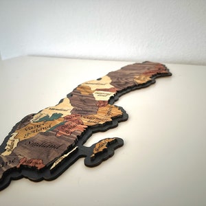 Sweden Map Landskap Puzzle Laser Cutting Engrave, Map Wooden Map, Sverige, Scandinavia Dala Wall Templates DIY Digital Download image 3