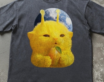 Mango Alien Cat Shirt, Funny Weird Cat Meme Tee, Brainrot Shirt, Gen Z Humor, Comfort Colors, Graphic Tee, Ironic Tshirt