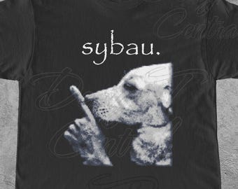 Sybau Dog Shush TShirt, Unhinged Meme Tiktok Shirt, Gen Z Brainrot Tee
