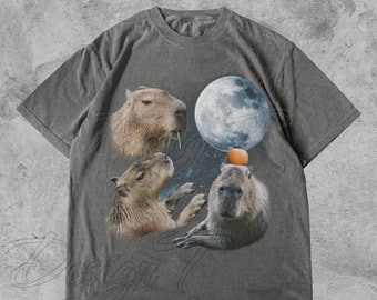 Capybara Graphic Tee: Comfort Colors Oversize Animal Shirt
