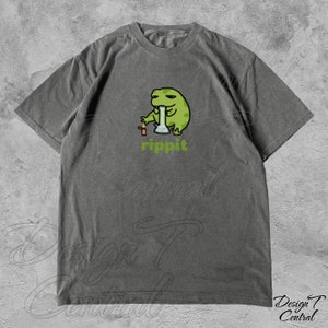 Rippit - Funny Unisex Stoner T-Shirt, Frog Sweat Shirt, Frog Shirt, Stoner Shirt, Stoner Gift, Stoner Girls, Frog Shirt, Bong Rip Shirt