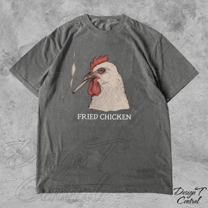 Chemise poulet frit 420, chemise stoner, chemise mauvaise herbe drôle, sweat-shirt marijuana, chemise cannabis, cadeaux stoner pour elle, chemise déséquilibrée
