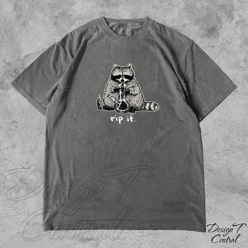 Raccoon Bong Rip It Tshirt Stoner Marijuana Shirt, Weed Gift, Racoon