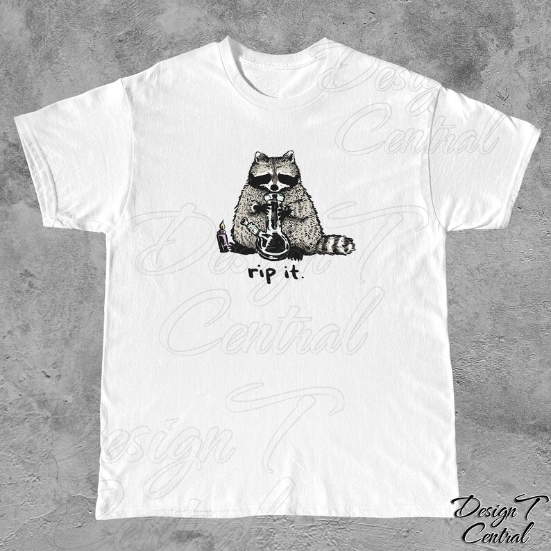 Raccoon Bong Rip It Tshirt Stoner Marijuana Shirt, Weed Gift, Racoon