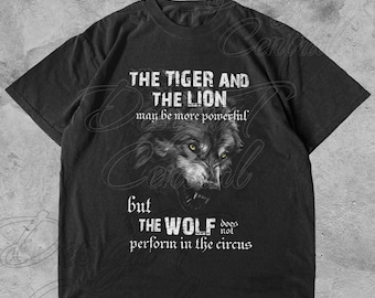 Camiseta divertida con meme de lobo: camiseta con gráfico grunge vanguardista