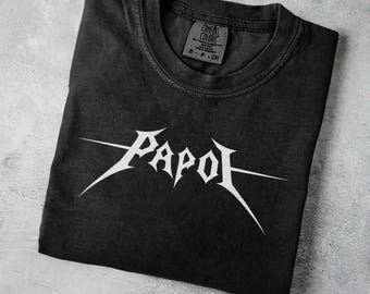 Papoi Minions T-Shirt, Funny Ironic Metal Typography Tee, Stupid Gothic Graphic Shirt