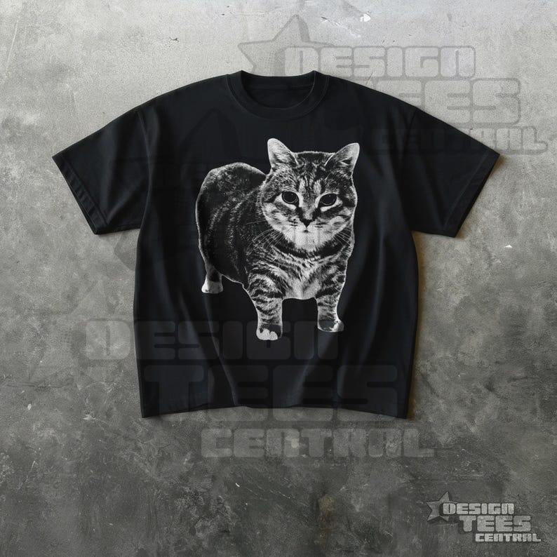 Spinning Cat Meme T-Shirt, OIIAIOIIIAI UIIAI Silly Cat Shirt, TikTok Brainrot Tee Black