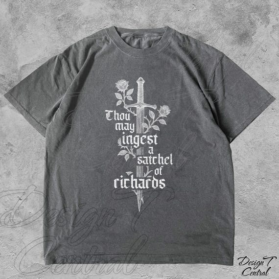 Funny Medieval T-Shirt: Thou May Ingest, Ren Faire Knight Shirt