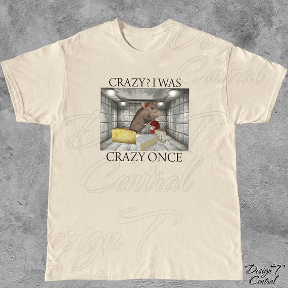 Crazy Rat Meme T-Shirt, Funny Bizarre Silly Camp Shirt