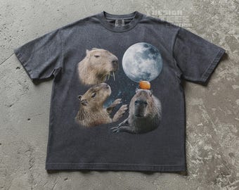 Capybara Graphic Tee: Comfort Colors Oversize Animal Shirt