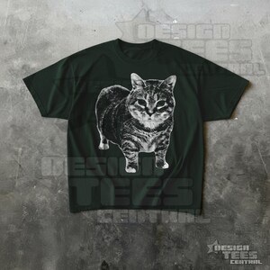 Spinning Cat Meme T-Shirt, OIIAIOIIIAI UIIAI Silly Cat Shirt, TikTok Brainrot Tee Forest Green