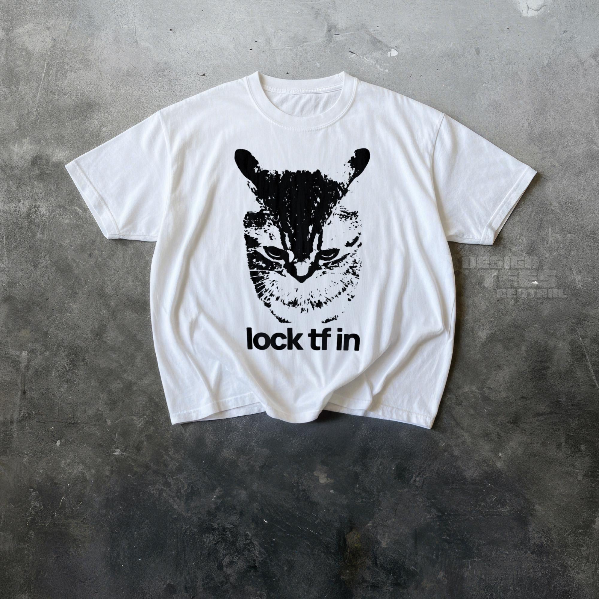 Lock Tf In Lock TF in Cat Tshirt, Funny Gen Z Meme Shirt, Shitpost Graphic Y2k T ...