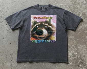 Rolig tvättbjörn meme-tröja: Rainbow Trash Panda Tee