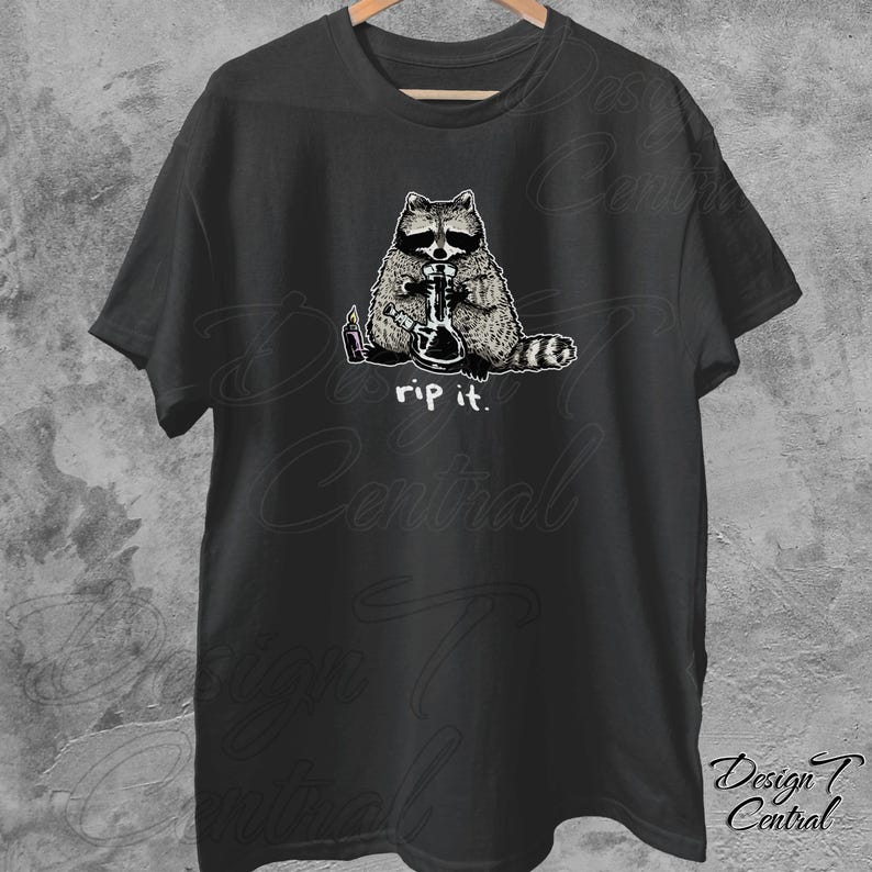 Raccoon Bong Rip It Tshirt Stoner Marijuana Shirt, Weed Gift, Racoon