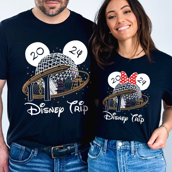 Chemises Disney Epcot 2024, chemise World Traveler, chemise Disney personnalisée, chemise Mickey Epcot, chemise Minnie Epcot, chemise famille Disney, t-shirt Disney