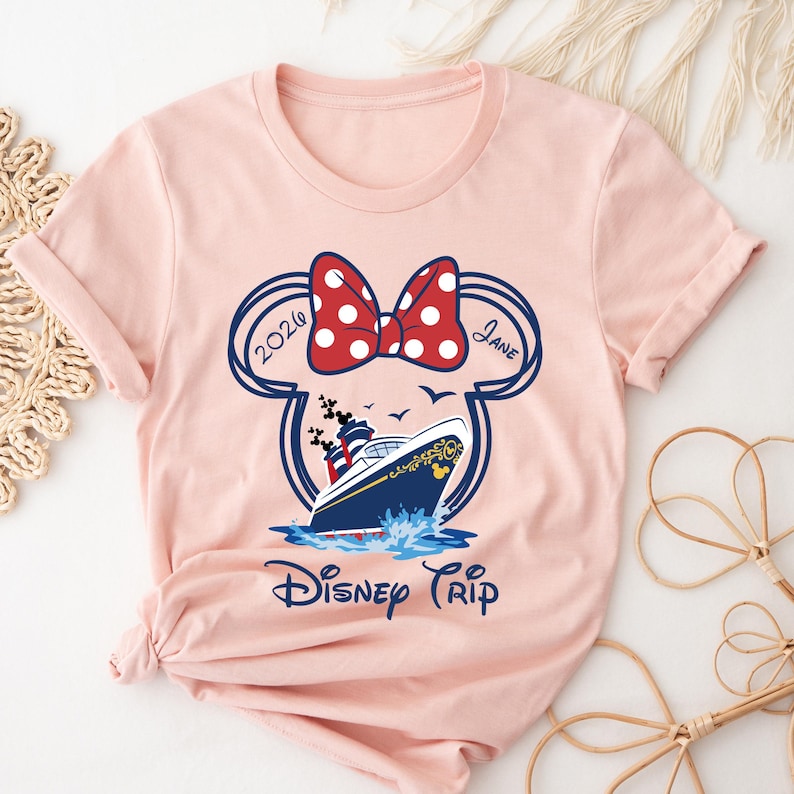 Custom Disney Cruise Shirt, Disney Cruise Group Shirt, Disney Cruise 2026 Shirt, Disney Family Vacation Shirt, Minnie Cruise Shirt image 7