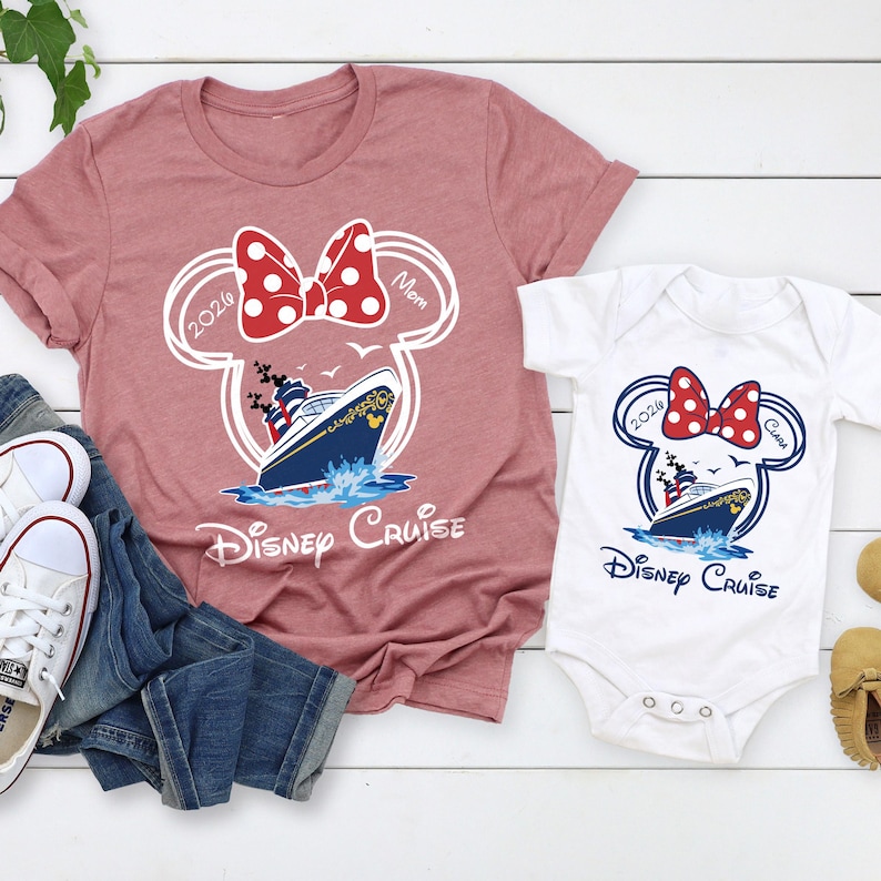 Custom Disney Cruise Shirt, Disney Cruise Group Shirt, Disney Cruise 2026 Shirt, Disney Family Vacation Shirt, Minnie Cruise Shirt image 3