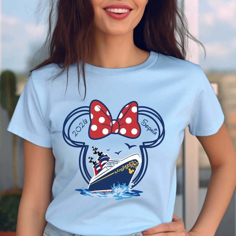 Custom Disney Cruise Shirt, Disney Cruise Group Shirt, Disney Cruise 2026 Shirt, Disney Family Vacation Shirt, Minnie Cruise Shirt image 4