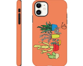 Original Art Cute Flower Cactus potted Phone case-bright western desert succulent plant cover