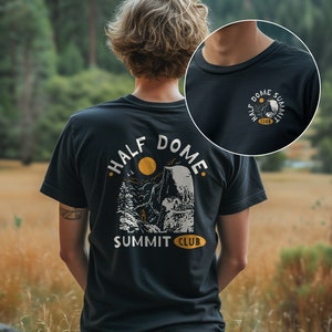 Half Dome Summit Club T Chemise Yosemite Chemise Parc National Randonnée en montagne T-shirt Yosemite Half Dome Cadeaux Yosemite Cadeau Yosemite