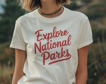 Camisa de parques nacionales Regalos de parques nacionales de EE. UU. Parques nacionales Regalo de camping Amante de la naturaleza Camisa de senderismo de montaña Camiseta de parque Camiseta de aventura al aire libre