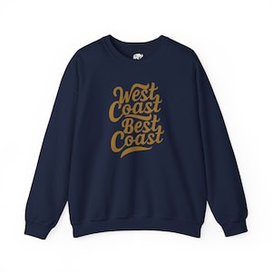West Coast Sweatshirt West Coast Crewneck West Coast Gift College Sweatshirt West Coast Pullover California Shirt Oregon Shirt Washington image 2