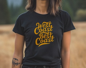 Koszulka West Coast Koszulka West Coast z okrągłym dekoltem Koszulka West Coast Gift College Koszulka West Coast Koszulka California Koszulka Oregon Koszulka Washington