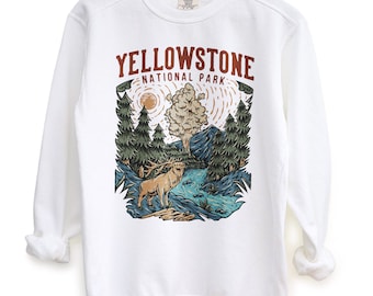Vintage Yellowstone Comfort Sweatshirt Yellowstone National Park Shirt Yellowstone Vintage Inspired T-shirt Yellowstone National Park Shirt