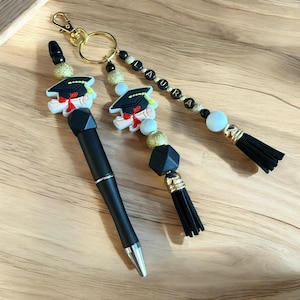 Graduation pen & keyring set|Graduation hat and scroll keyring| giftset| newly graduated gift| graduation giftset