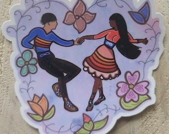 Métis Jig in Full Bloom Sticker