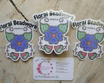 Floral Beadwork Sticker