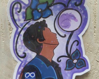 Métis Floral Moon Sticker