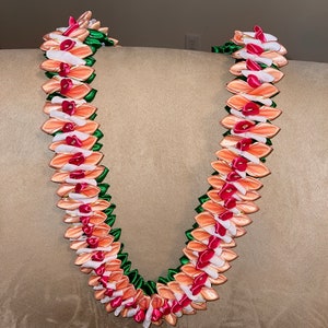 Benutzerdefinierte Orchidee Blume Flachband Lei