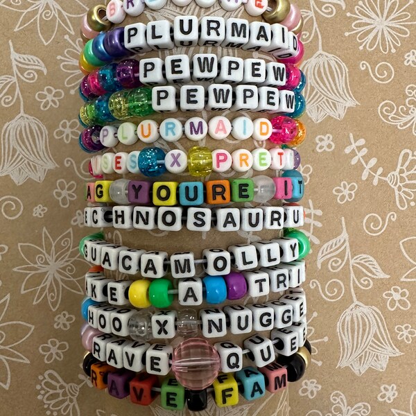 Kandi Bracelets | Customizable Kandi Bracelets | EDM Festivals Concerts Raves | Customizable Kandi Friendship Bracelets | Personalized Kandi