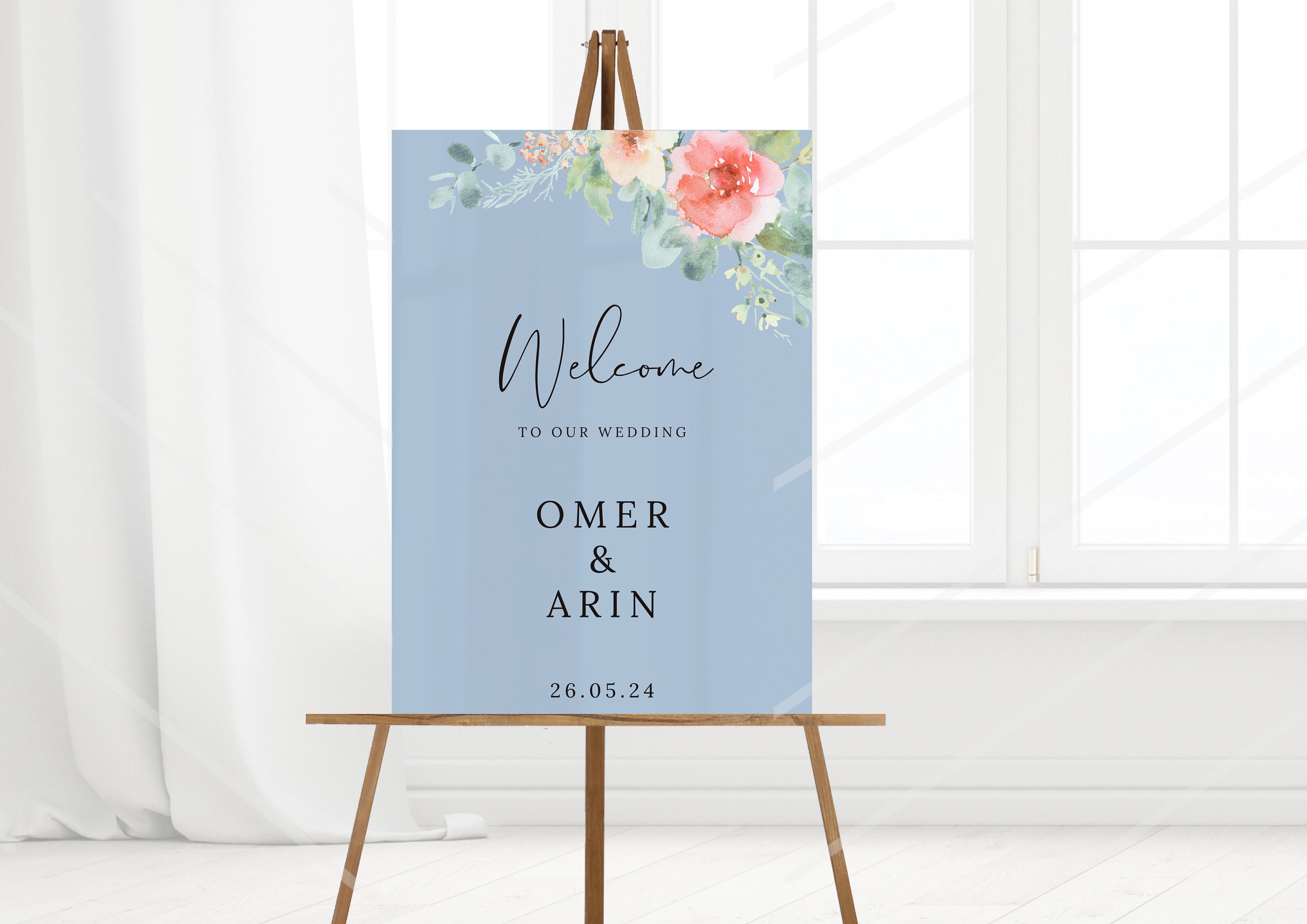 Printed and Shipped Sign Mounted to Foam Board, Foam Board Welcome Sign  Printed, Foam Board Sign, Wedding, Add On, Printery Parlor 