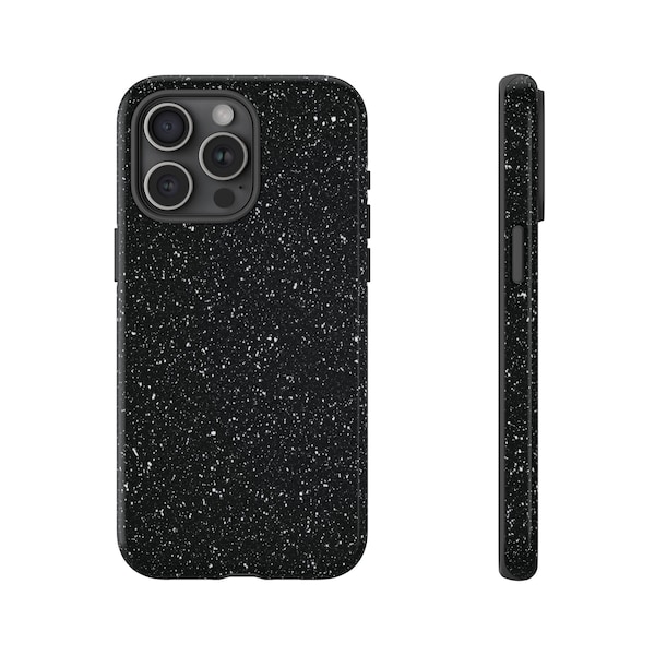 BLACK GLITTER phone case,  phone cover , black sparkle phone case