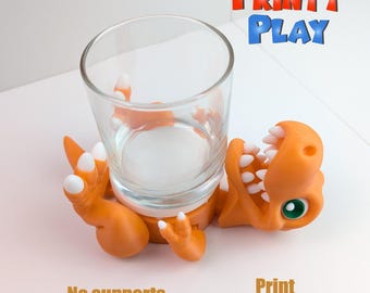T-Rex Cup Holder-Stl for 3d printing