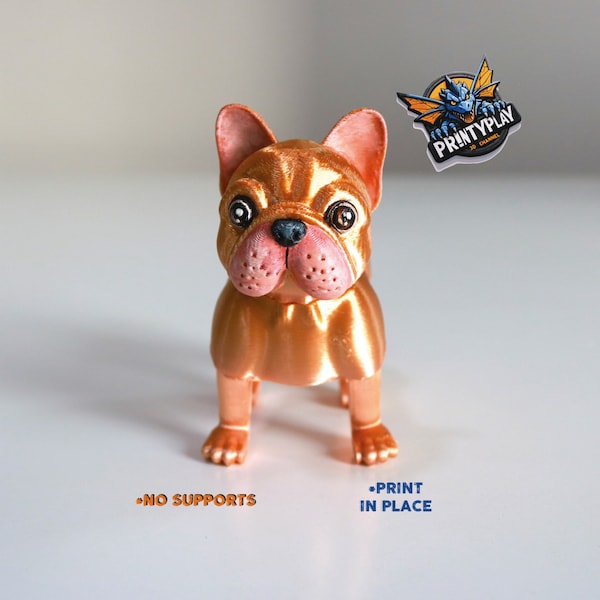 Flexi French Bulldog STL file for 3D Printing