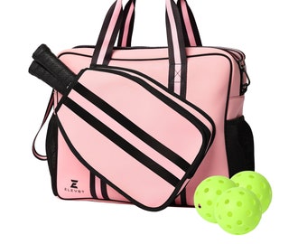 Lot de sac de pickleball avec 3 pickleballs personnalisés et une serviette de sport en microfibre, sac de pickleball, sac de pickleball pour femme, cadeau de pickleball