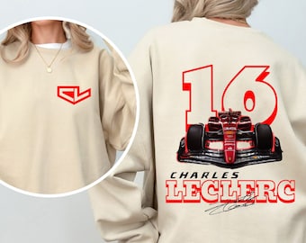 Charles Leclerc Formula One Sweatshirt, F1 Shirt, F1 Two Sides Shirt, Charles Leclerc Shirt, Charles Leclerc F1 Shirt, Charles Leclerc 16