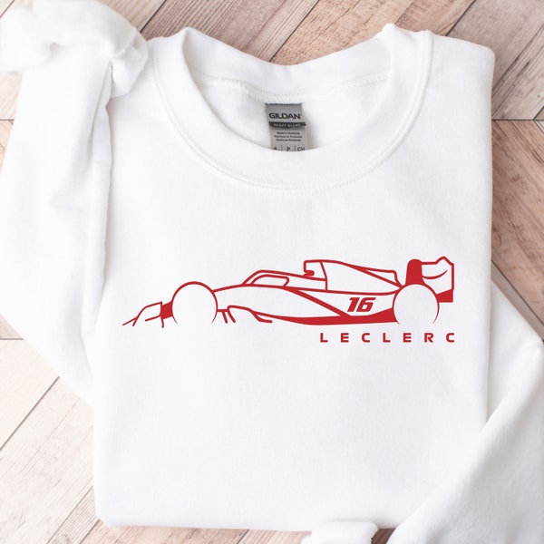 Charles Leclerc F1 Crewneck Sweatshirt | Ferrari Formula 1 Crewneck | Charles Leclerc F1 Hoodie | Formula 1 Apparel | F1 Gift Unisex