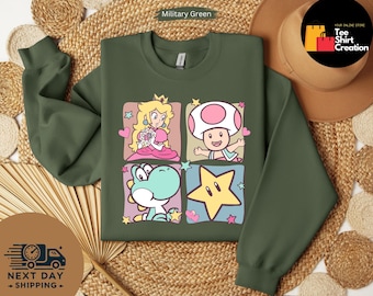 Mario Princess Girls Shirt, Princess Peach Mario Shirt, Princess Peach T-Shirt, Super Mario Shirt, Mario Group Birthday
