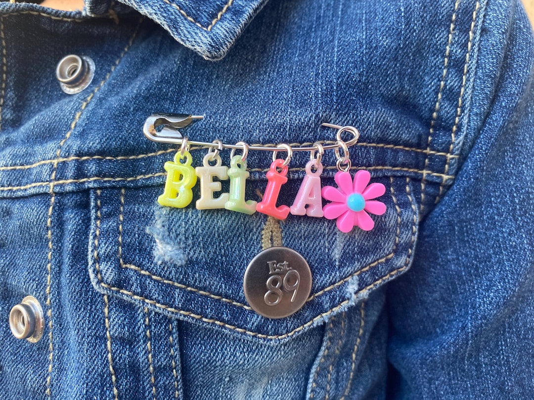 Custom Name Pin. Kids Name Pin for Jacket or Backpack - Etsy