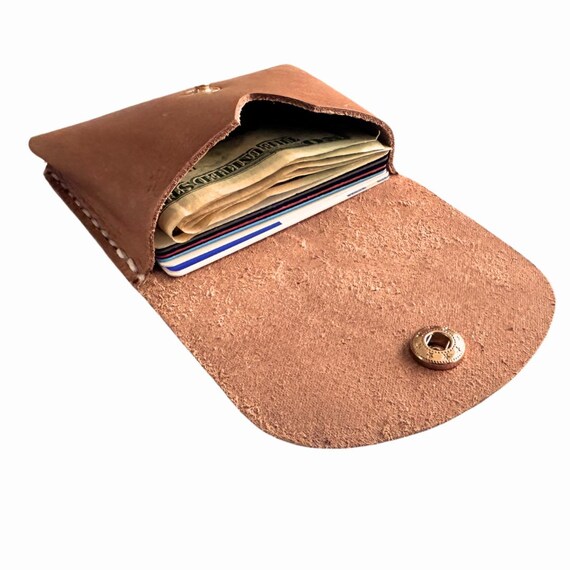 Coin Purse Leather Snap Closure Handcrafted Stitched in La Verne CA Etsy UK