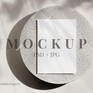 5x7&quot; Wedding Card Mockup, Neutral Minimalist Stationery Mockup, Modern Card Mockup, Vertical Invitation Mockup, Organic Mockup, PSD Mockup
