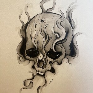 Smokes the Skull Print